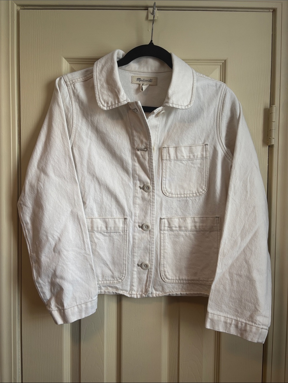 Madewell Off-White Cotton Chore Jacket